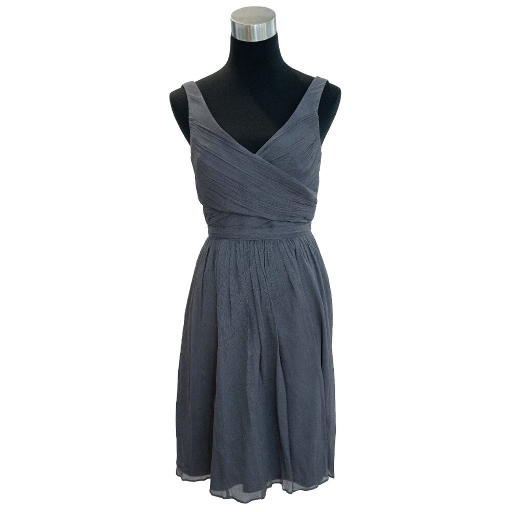 Charcoal gray JCrew bridesmaid dress size 4